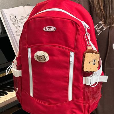 新品美式复古潮流书包女日