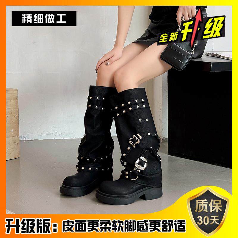 新品辣妹长筒裤管靴子女20