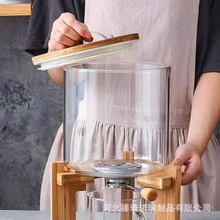 大容量玻璃罐子米桶计量储物罐米缸加厚密封罐陈皮杂粮玻璃米箱