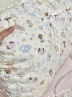 正常发货丨A类全棉双层纱枕头套单50x30纯棉纱布被套150x200被罩