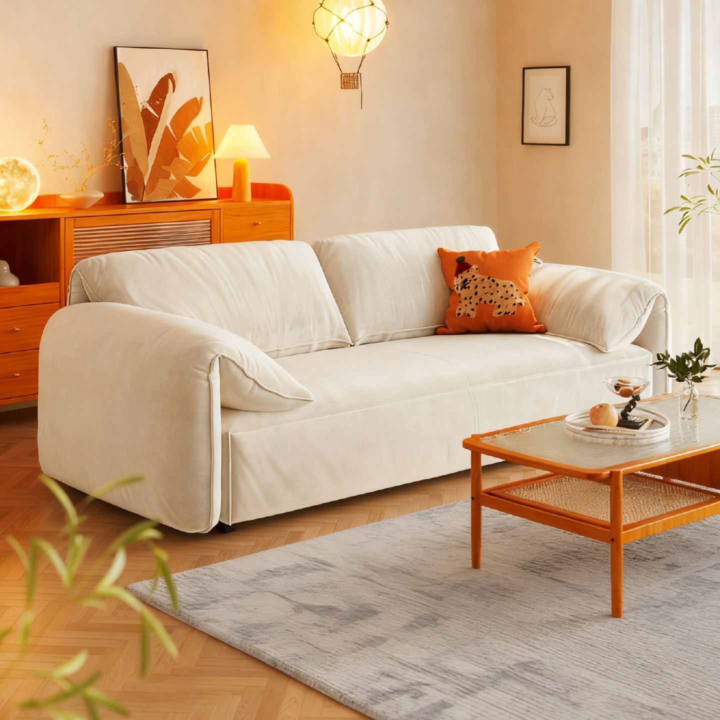 2025新款布艺沙发客厅意式极简三人位奶油风大象耳朵小户型沙发,住宅家具,布艺沙发,淘宝优惠券,粉丝福利购,淘宝优惠卷