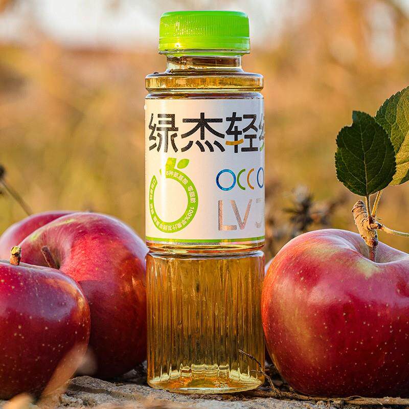 绿杰轻纯益生元苹果醋饮料280ml*8瓶装酸甜爽口0代糖0脂肪70%