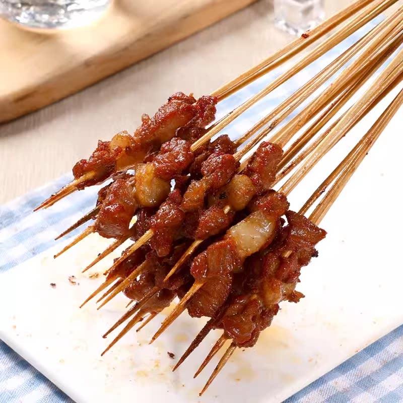 新品手把纯羊肉串100串正宗烧烤羊肉小串铁板小串腌制肥瘦真羊肉