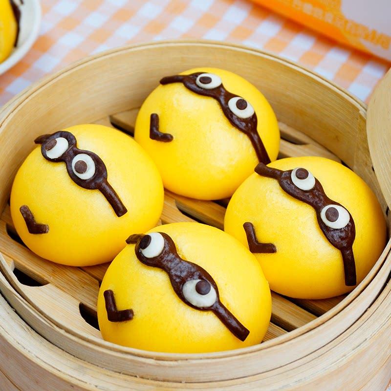 新品果蔬小黄人奶黄包儿童卡通早餐成品点心营养辅食美味速食早餐