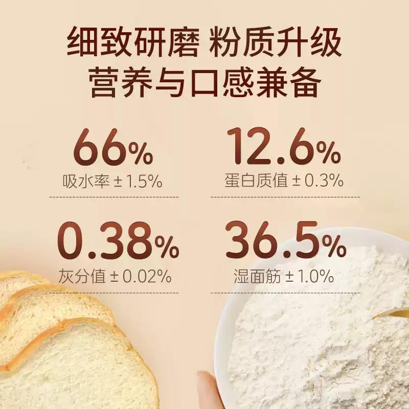 新品金像日式高筋面粉面包粉烘焙家用专用1kg小麦吐司披萨吐司粉