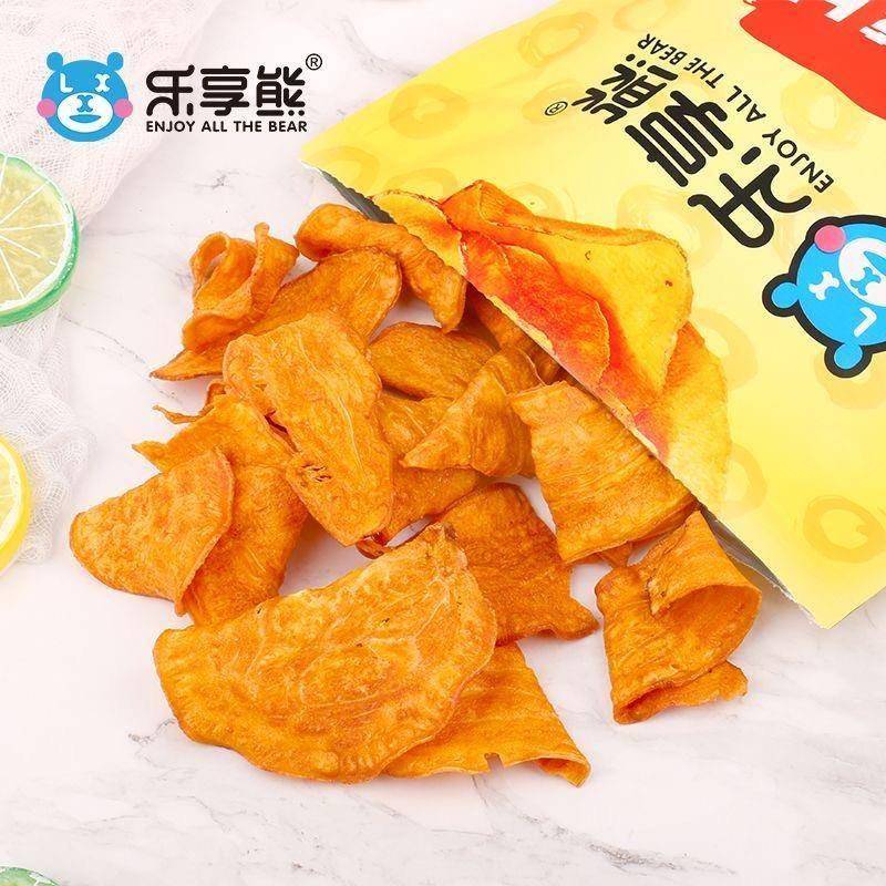 乐享熊香脆地瓜片非烘烤红薯干 干地瓜脆片蜂蜜薄片办公室油炸小