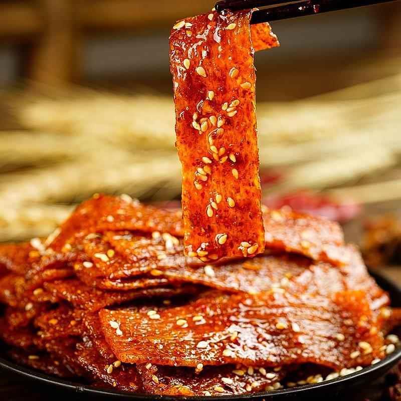 陕西自制辣条 原材料牛筋面纯手工半成品带调料西安小吃面筋条2斤