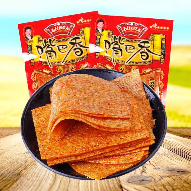 嘴巴香麻辣条亲嘴片大辣片面筋8090怀旧90后学生小时候的零食品