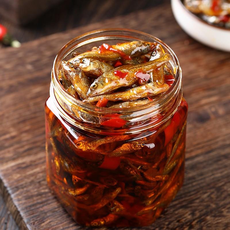 湖南特产农家香辣柴火鱼下饭菜麻辣小鱼仔下酒菜瓶罐装零食小吃