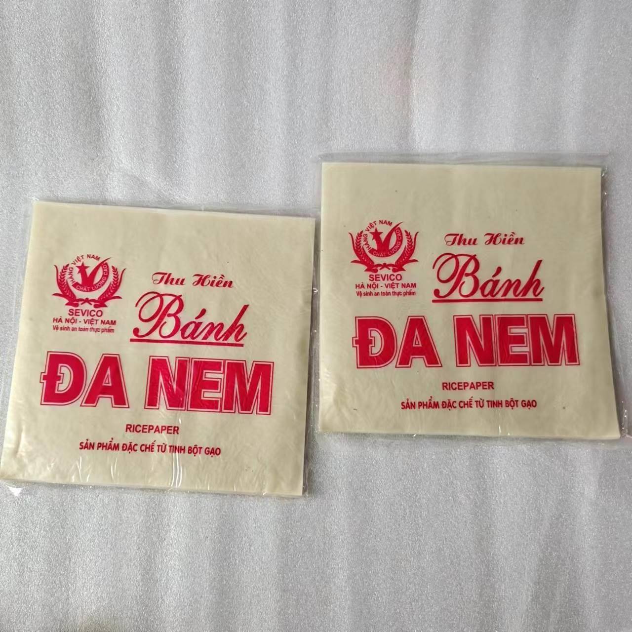 越南正方形生吃米纸DA NEM四方春卷皮120g袋手工米皮糯米纸非油炸
