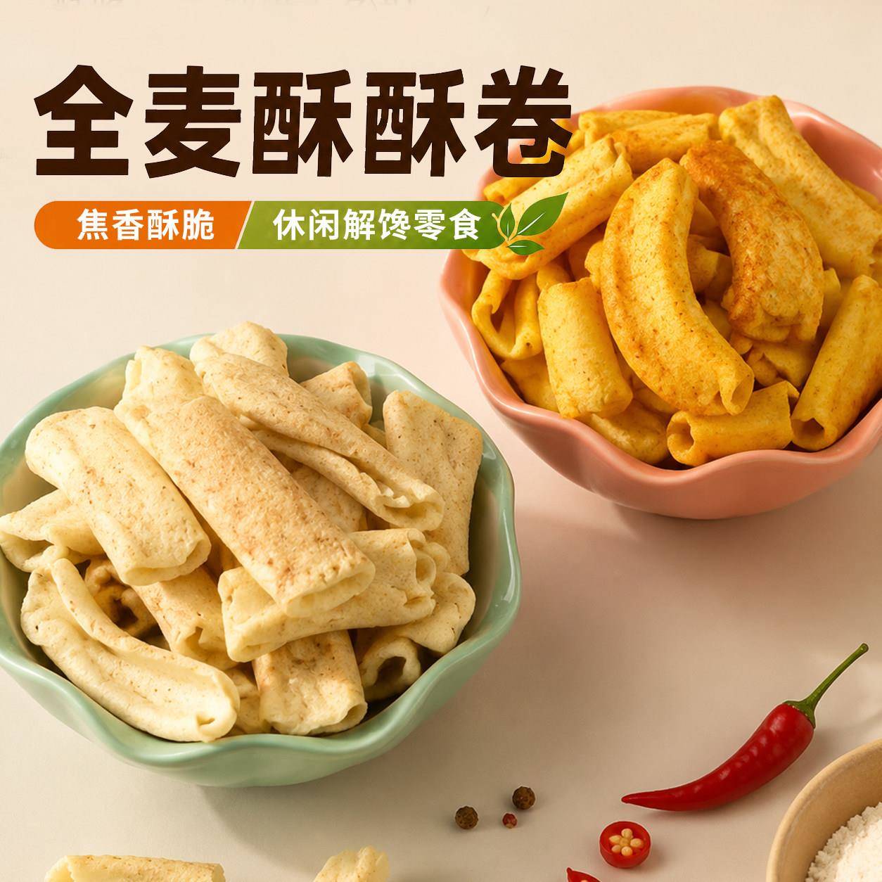 新品全麦酥酥卷脆脆卷牛肉味麻辣比萨卷怀旧酥脆零食解馋小吃代餐