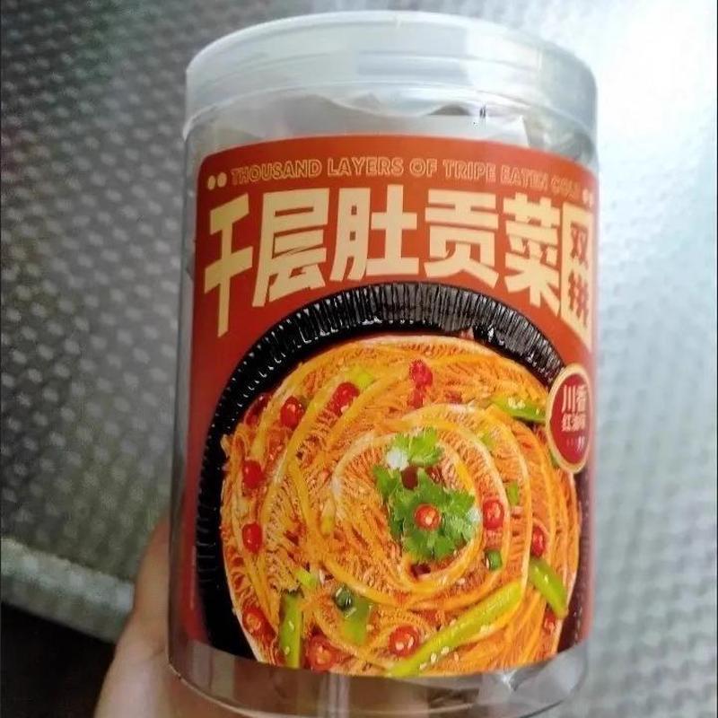 酸掌柜千层肚贡菜500g冷吃