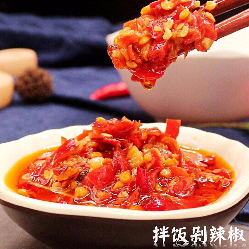 坛坛乡辣椒酱湖南长沙拌饭酱剁辣椒鱼头豉香蒜蓉朝天椒拌面超下饭