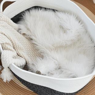 超大号棉绳脏衣篮家用脏衣篓收纳筐卧室宝宝玩杂物具置物篮 欧式