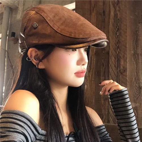 2026款巨好看的帽子女复古显脸小