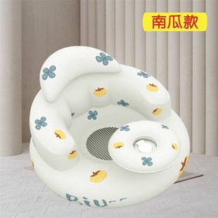 水果托盘宝宝学q坐椅婴儿充气小沙发可折叠餐椅防摔喂饭 韩版