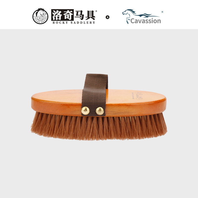 刷马工具 软毛刷 马房工具 洗马工具 刷马 毛刷 木柄 W8801086