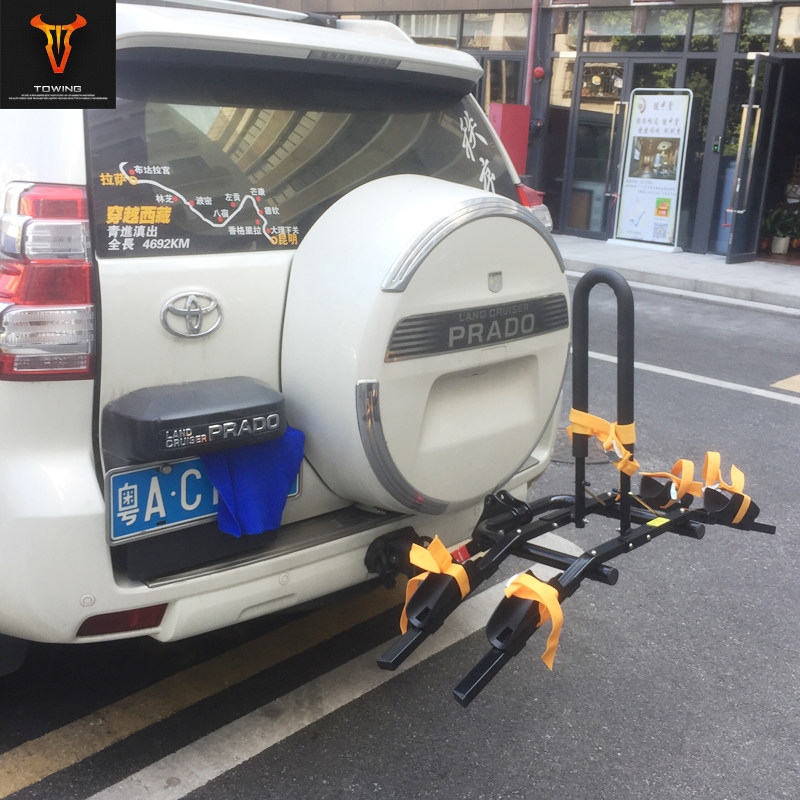 拖赢 适用于霸道 普拉多 FJ120 CFJ150方口车载自行车架单车架背