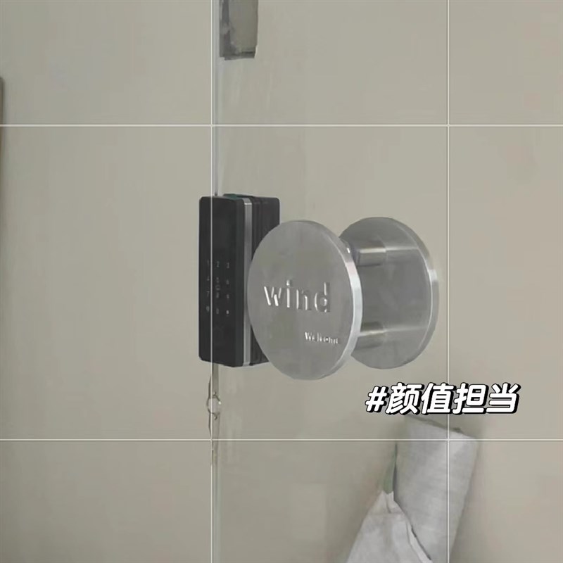 logo定做刻字玻璃门把手拉丝银圆形大门拉手方形双开X门扶手门拉