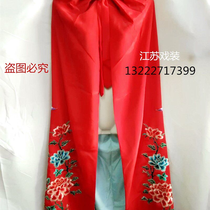 戏剧戏曲京剧服装用品 花旦小姐披E风 斗篷 绣花加长披风 件