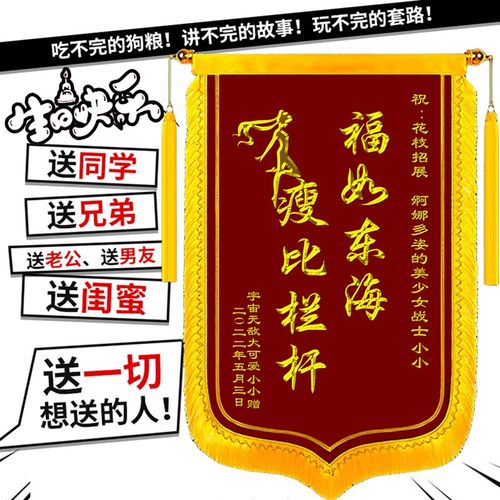 锦旗定制感谢服务生日快乐z锦旗礼物搞笑送闺蜜订制定做旌旗