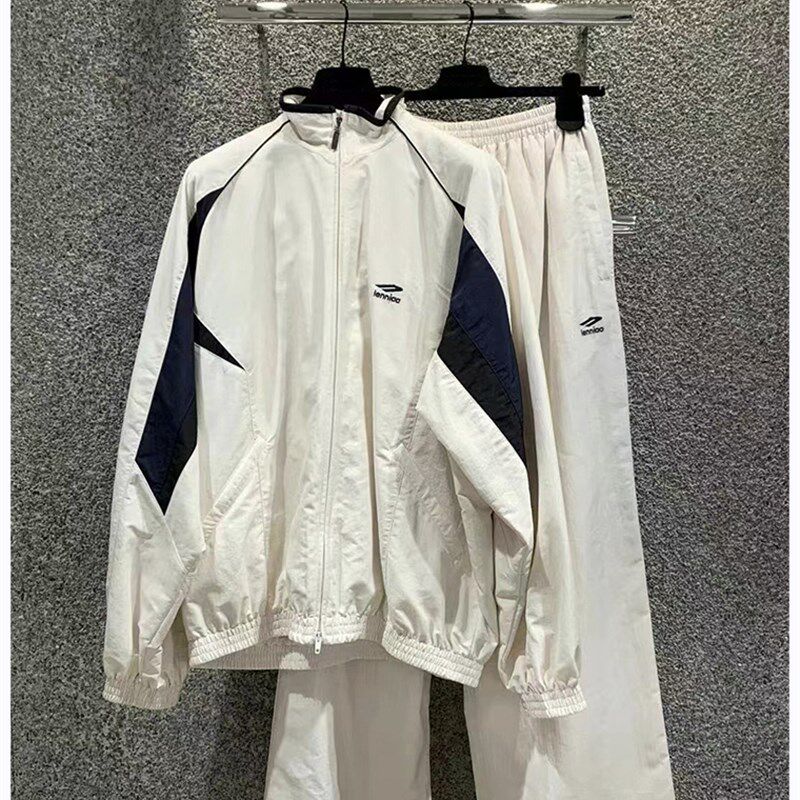 【二狗子定制】新品~3N拼接刺绣字母尼龙面料长袖风衣Y套装男 情