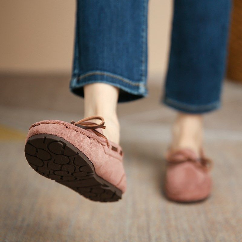 网红爆款豆豆鞋女2025新款春秋B百搭平底单鞋一脚蹬懒人孕妇妈妈,女鞋,乐福鞋（豆豆鞋）,淘宝优惠券,粉丝福利购,淘宝优惠卷