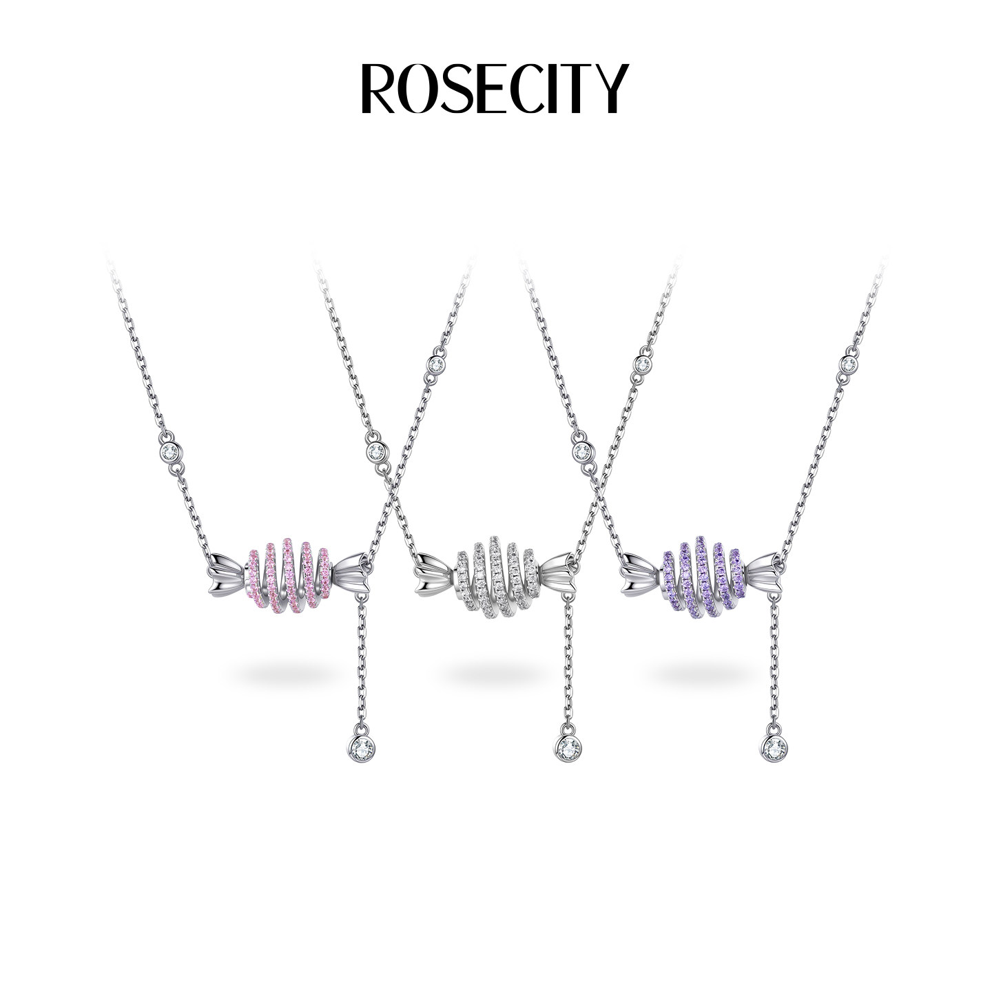 【七夕礼物】ROSECITY甜品屋糖果锁骨链女多巴胺项链轻奢小众配饰