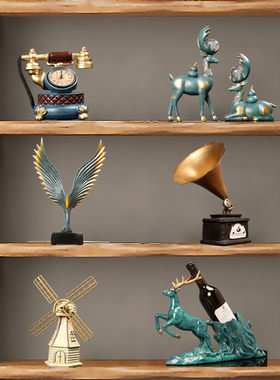 家居摆件客厅玄关柜书房酒柜装饰品办公室书柜书架创意小装饰品