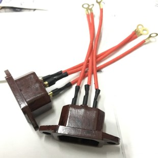 电锅配件大全三孔通用电热锅插头插座电火锅电源插口电炒锅线插