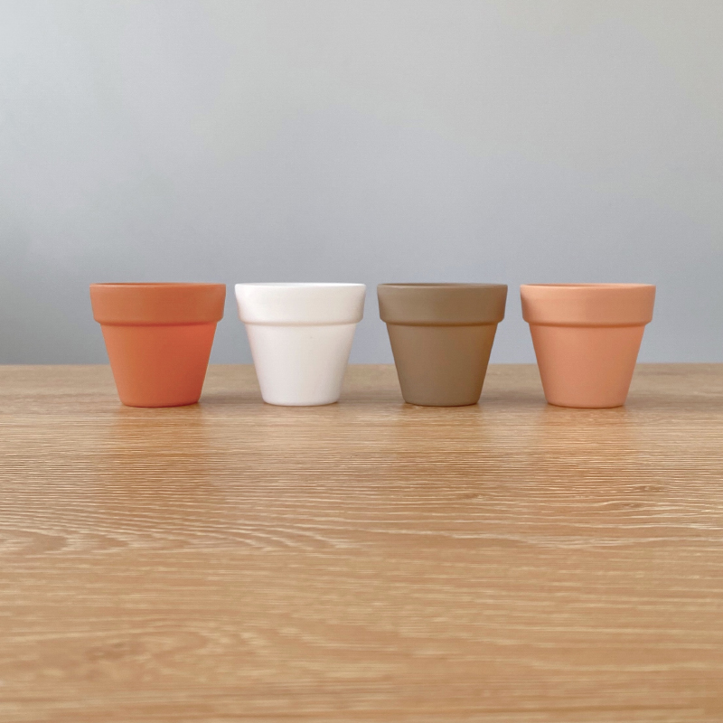 【内口径4.9cm】迷你塑料多肉花盆 小圆花盆简约陶色绿植叶插加厚