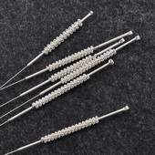 天艺盘龙柄银针采耳工具鹅毛棒 耳朵毛毛掏耳朵毛棒工具 采耳毛棒