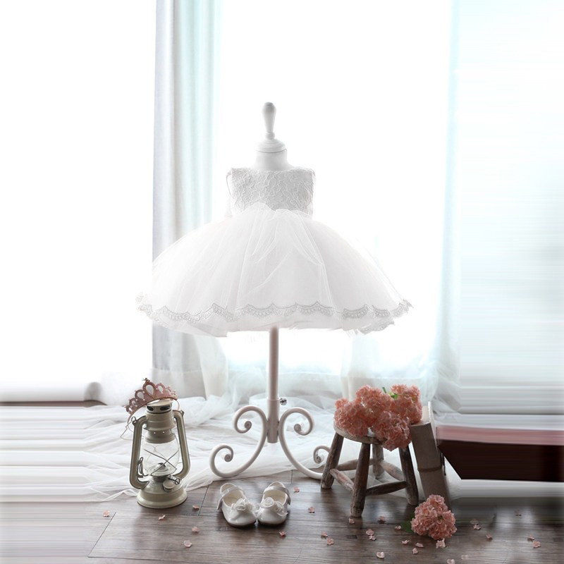 主持人礼服女童高端儿童公主裙粉色花童婚礼小女孩婚纱走秀演出服