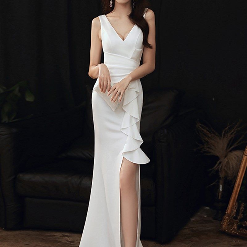 新娘敬酒服2024年新款显瘦晚礼服宴会高端气质结婚小个子连衣裙女,女装/女士精品,礼服/晚装,淘宝优惠券,粉丝福利购,淘宝优惠卷