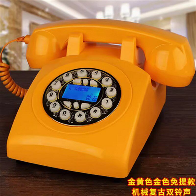 来电显示欧美仿古电话机欧式复古老式田园家用电信电话办公室座机