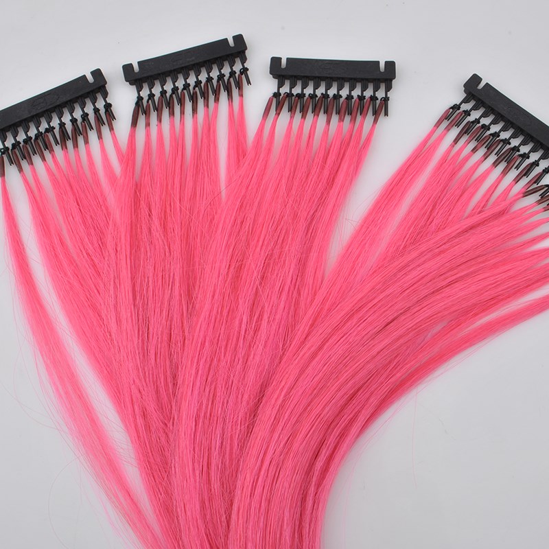 派点真发6D纳米无痕隐形彩色挑染接发可随意烫卷造型接发片50cm