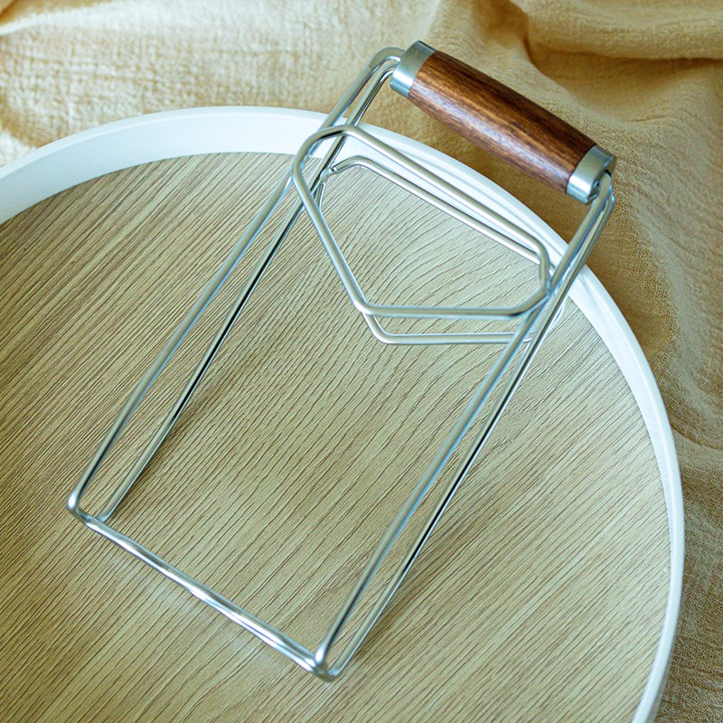 家用厨房夹碗器不锈钢304花梨木盘子夹提蒸菜蒸锅夹子防烫手神器