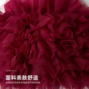 木本尚女宝宝周岁礼服红色喜庆春秋装女童连衣裙公主裙2024新款