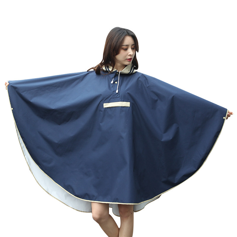 自行车雨衣斗篷式韩国骑行男学生成人防水单人山地电动车雨披厚女