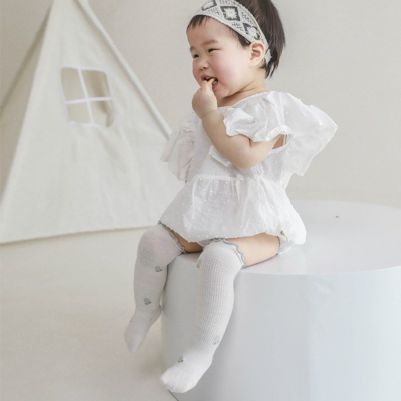 婴儿夏季薄款高筒袜子网眼女童过膝长筒碎花袜子公主木耳边不掉筒,童装/婴儿装/亲子装,儿童袜子(0-16岁),淘宝优惠券,粉丝福利购,淘宝优惠卷