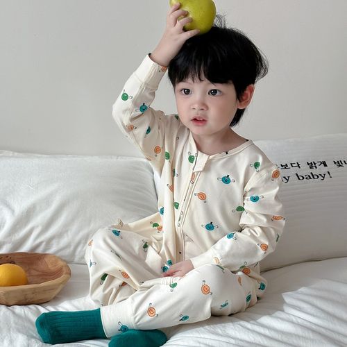 宝宝睡袋春秋婴儿分腿防踢被四季通用无骨男童女童儿童纯棉连体衣