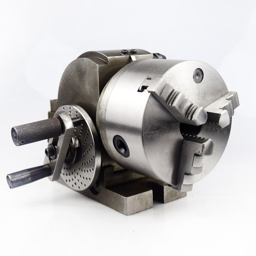 HX钻铣床高精度精密型分度头卡盘 立卧两用中心高100铣床配件夹具