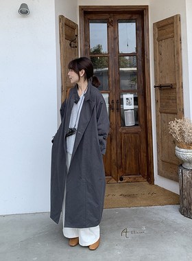 333sss 老钱风浅灰色宽松v领打底衫长袖T恤女外穿上衣秋季新款短