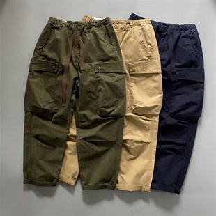 喜欢宽松重磅的来800g+重磅水洗复古多袋纯棉工装裤春季加厚裤子
