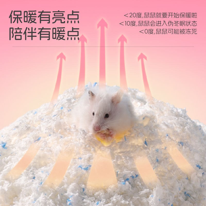 布卡星仓鼠纸棉木屑冬天纸粒棉球棉花金丝熊侏儒铺垫过冬用品套装