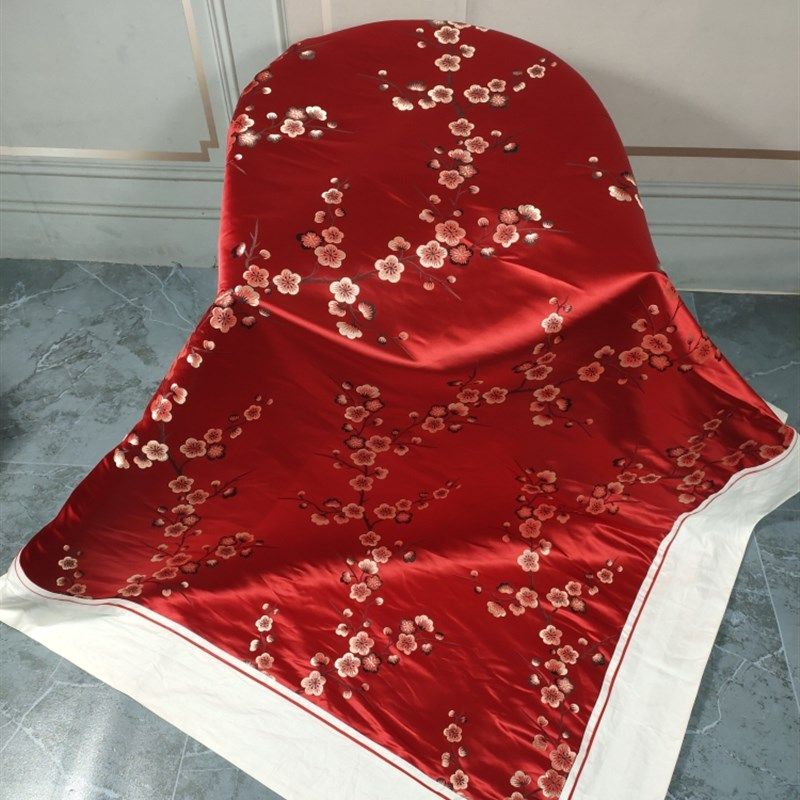 婚庆丝绸被套软缎绸缎结婚被罩纯棉被套单件