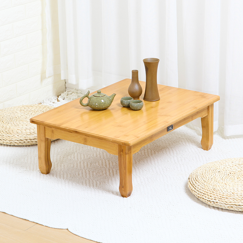 楠竹炕桌矮桌榻榻米桌小方桌子地桌实木茶几炕几飘窗桌床上电脑桌