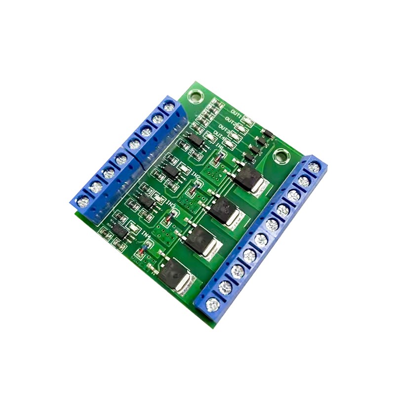 四路 mos管/场效应管模块放大电路板/驱动模块 4路光耦隔离 直流