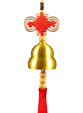 铜铃铛黄铜风铃五帝钱挂件小铜钟汽车挂饰大门口老式吊钟家居装饰
