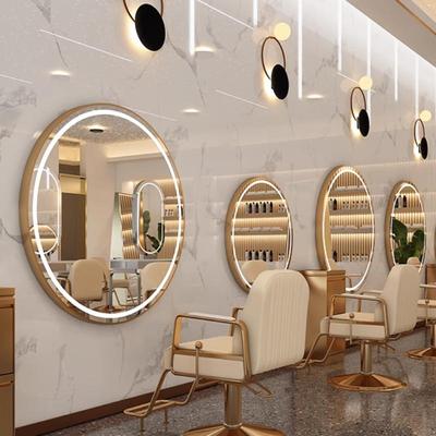 美发店镜子发廊镜台柜子台面一体挂墙理发店美发镜台壁挂式镜子